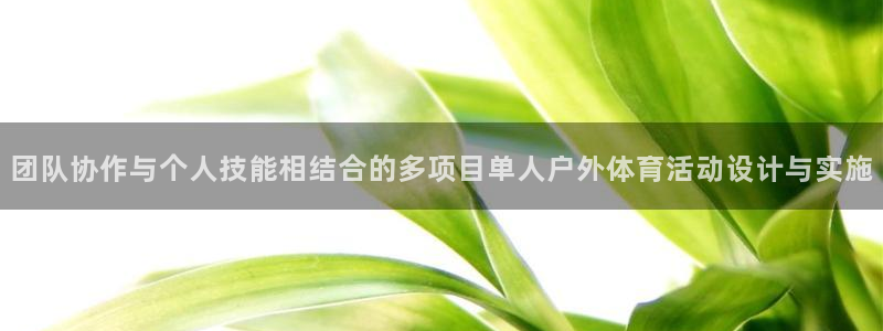 团队协作与个人技能相结合的多项目单人户外体育活动设计与实施